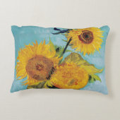ヴィンセント・ヴァン・ゴッホ – 花瓶に3本のひまわり アクセントクッション (裏面)