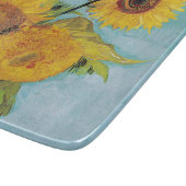 ヴィンセント・ヴァン・ゴッホ – 花瓶に3本のひまわり カッティングボード (角)