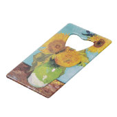 ヴィンセント・ヴァン・ゴッホ – 花瓶に3本のひまわり クレジットカード栓抜き (裏面アングル)