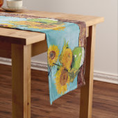 ヴィンセント・ヴァン・ゴッホ – 花瓶に3本のひまわり ショートテーブルランナー (インサイチュ)