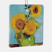 ヴィンセント・ヴァン・ゴッホ – 花瓶に3本のひまわり セラミックオーナメント (右)