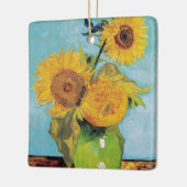 ヴィンセント・ヴァン・ゴッホ – 花瓶に3本のひまわり セラミックオーナメント (左)