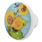 ヴィンセント・ヴァン・ゴッホ – 花瓶に3本のひまわり セラミックノブ (右)