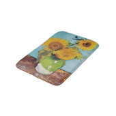 ヴィンセント・ヴァン・ゴッホ – 花瓶に3本のひまわり バスマット (アングル)