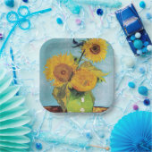 ヴィンセント・ヴァン・ゴッホ – 花瓶に3本のひまわり ペーパープレート (パーティー)