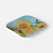 ヴィンセント・ヴァン・ゴッホ – 花瓶に3本のひまわり ペーパープレート (傾斜あり)