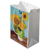 ヴィンセント・ヴァン・ゴッホ – 花瓶に3本のひまわり ミディアムペーパーバッグ (正面アングル)