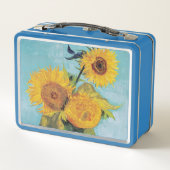 ヴィンセント・ヴァン・ゴッホ – 花瓶に3本のひまわり メタルランチボックス (裏面)
