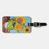 ヴィンセント・ヴァン・ゴッホ – 花瓶に3本のひまわり ラゲッジタグ (正面横)