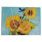 ヴィンセント・ヴァン・ゴッホ – 花瓶に3本のひまわり ラージペーパーバッグ (裏面)