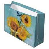 ヴィンセント・ヴァン・ゴッホ – 花瓶に3本のひまわり ラージペーパーバッグ (正面アングル)