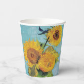 ヴィンセント・ヴァン・ゴッホ – 花瓶に3本のひまわり 紙コップ (裏面)