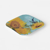 ヴィンセント・ヴァン・ゴッホ - 花瓶の3つのひまわり ペーパープレート (傾斜あり)