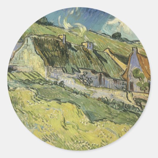 ヴィンセント・ヴァン・ゴッホ - 茅葺きの小屋 ラウンドシール (正面)