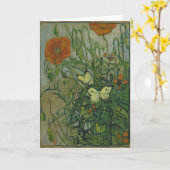ヴィンセント・ヴァン・ゴッホ - 蝴蝶とケシ カード (黄色い花)