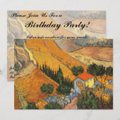 ヴィンセント・ヴァン・ゴッホ - 谷間の農夫 招待状 (正面/裏面)