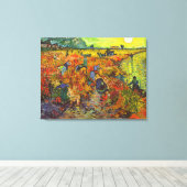 ヴィンセント・ヴァン・ゴッホ - 赤いブドウ畑 キャンバスプリント (インサイチュ (ウッドフロア))