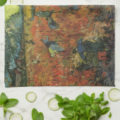 ヴィンセント・ヴァン・ゴッホ - 赤い葡萄畑 キッチンタオル (折り畳み)