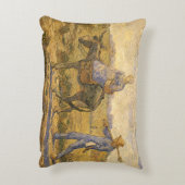 ヴィンセント・ヴァン・ゴッホ – 農夫の夫婦が働く アクセントクッション (裏面(縦))