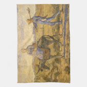 ヴィンセント・ヴァン・ゴッホ – 農夫の夫婦が働く キッチンタオル (縦)