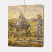 ヴィンセント・ヴァン・ゴッホ – 農夫の夫婦が働く セラミックオーナメント (左)