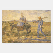 ヴィンセント・ヴァン・ゴッホ – 農夫の夫婦が働く ラッピングペーパーシート (正面)