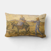 ヴィンセント・ヴァン・ゴッホ – 農夫の夫婦が働く ランバークッション (裏面)