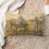 ヴィンセント・ヴァン・ゴッホ – 農夫の夫婦が働く ランバークッション (ブランケット)