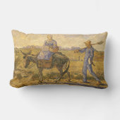 ヴィンセント・ヴァン・ゴッホ – 農夫の夫婦が働く ランバークッション (正面)