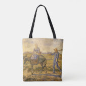 ヴィンセント・ヴァン・ゴッホ - 農夫夫婦が仕事へ トートバッグ (裏面)