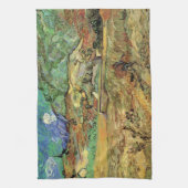 ヴィンセント・ヴァン・ゴッホ - 農民のある囲まれた麦畑 キッチンタオル (縦)