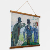 ヴィンセント・ヴァン・ゴッホ - 酒飲みたち(ダウミアー作の模写) 吊り下げ型タペストリー (傾斜あり)