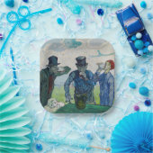 ヴィンセント・ヴァン・ゴッホ - 酒飲みたち（ダウミエール作の模作） ペーパープレート (パーティー)