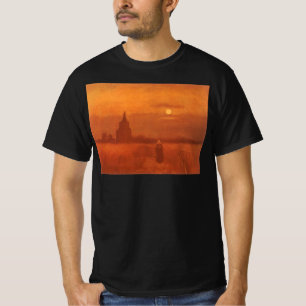 ヴィンセント・ヴァン・ゴッホ - 野原の古塔 Tシャツ