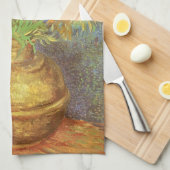 ヴィンセント・ヴァン・ゴッホ - 銅の花瓶のフリテラリー キッチンタオル (四つ折り)