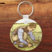 ヴィンセント・ヴァン・ゴッホ – 鎌で草刈り少年 キーホルダー (正面)