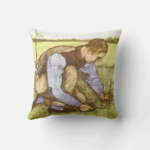 ヴィンセント・ヴァン・ゴッホ – 鎌で草刈り少年 クッション (裏面)