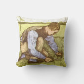 ヴィンセント・ヴァン・ゴッホ – 鎌で草刈り少年 クッション (正面)