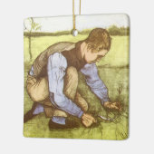 ヴィンセント・ヴァン・ゴッホ – 鎌で草刈り少年 セラミックオーナメント (左)