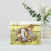 ヴィンセント・ヴァン・ゴッホ – 鎌で草刈り少年 ポストカード (スタンド正面)