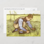 ヴィンセント・ヴァン・ゴッホ – 鎌で草刈り少年 ポストカード (正面/裏面)