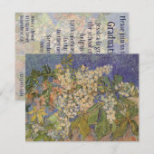 ヴィンセント・ヴァン・ゴッホ - 開花する栗の枝 招待状 (正面/裏面)