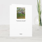 ヴィンセント・ヴァン・ゴッホ – 開花果樹園 カード (裏面)