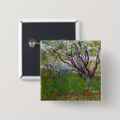 ヴィンセント・ヴァン・ゴッホ – 開花果樹園 缶バッジ (正面&裏面)