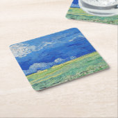 ヴィンセント・ヴァン・ゴッホ - 雷雲の下の麦畑 スクエアペーパーコースター (アングル)