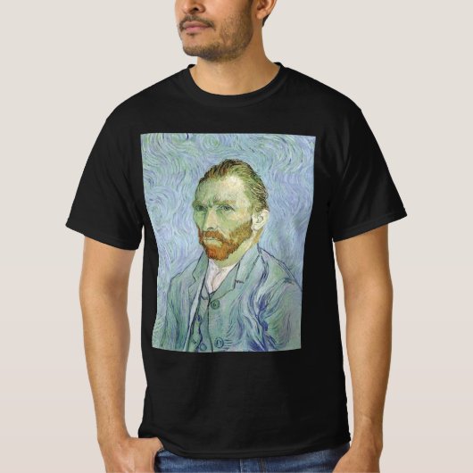 ヴィンセント・ヴァン・ゴッホ - 青い服の自画像 Tシャツ (正面)