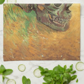 ヴィンセント・ヴァン・ゴッホ – 静物画とスカル キッチンタオル (折り畳み)