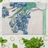 ヴィンセント・ヴァン・ゴッホ – 静物画：虹彩を使った花瓶 キッチンタオル (折り畳み)