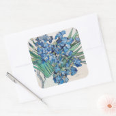 ヴィンセント・ヴァン・ゴッホ – 静物画:虹彩を使った花瓶 スクエアシール (封筒)