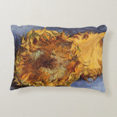 ヴィンセント・ヴァン・ゴッホ – 静物詩: 2つの切り取ったひまわり アクセントクッション (裏面)